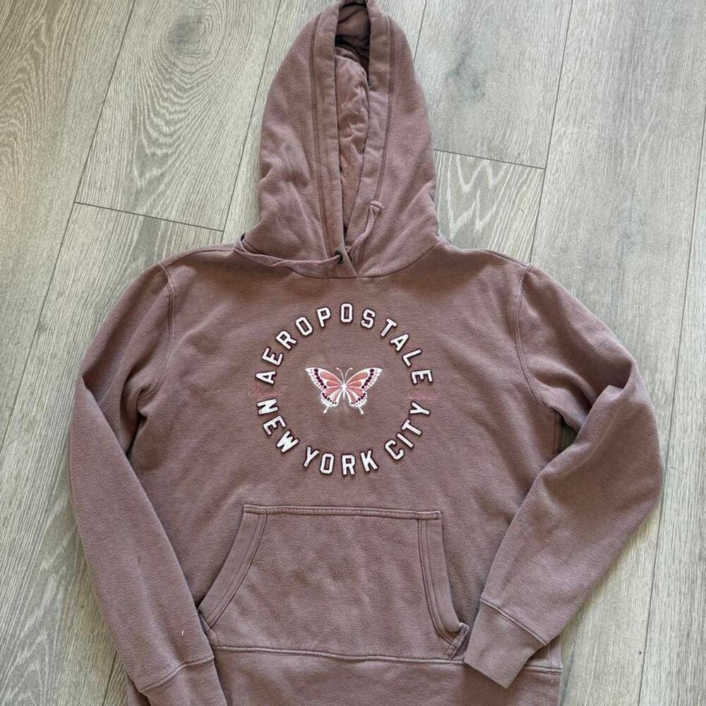 Aeropostale brown butterfly hoodie small